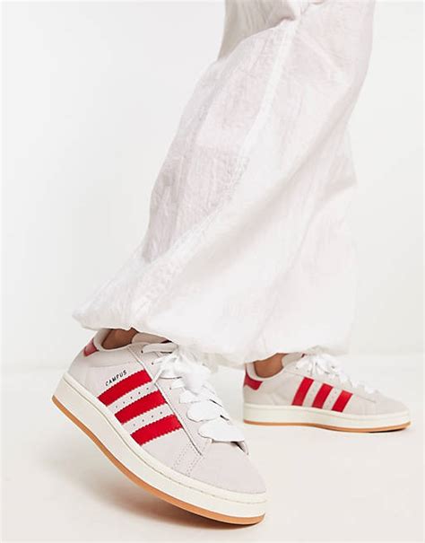 witte adidas met rode strepen|Witte sneakers .